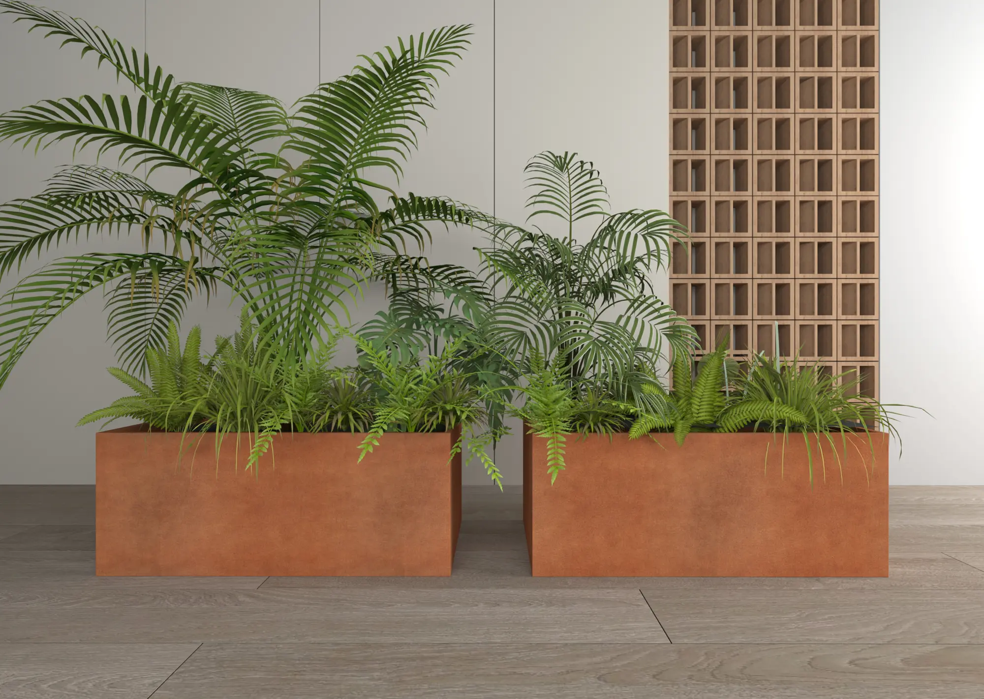 Corten Steel GN-PR-1022 Outdoor Flower Pots