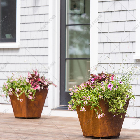 Corten Steel GN-PR-1022 Outdoor Flower Pots