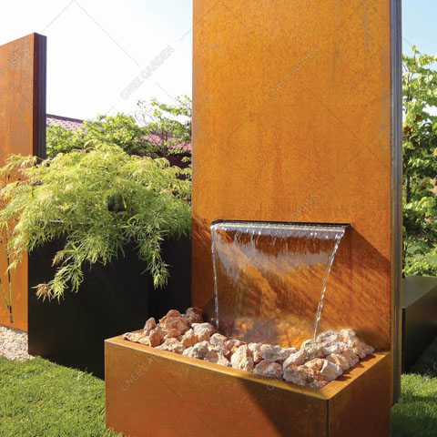 corten steel water feature GN-SF-103