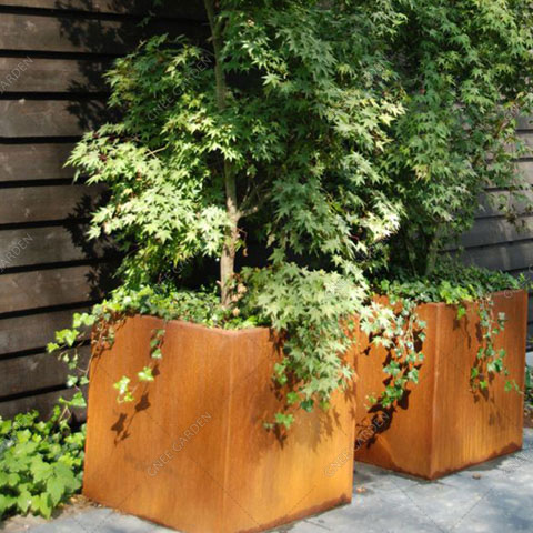 Rustic corten steel planters GN-PR-1001