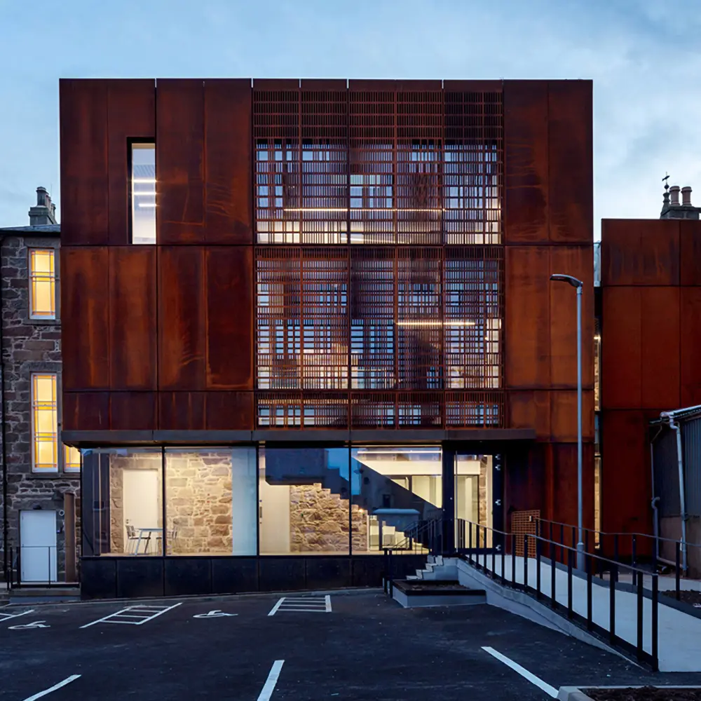 Perforated Corten Steel Extension