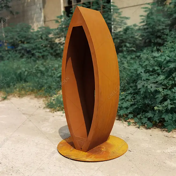 corten steel firewood rack