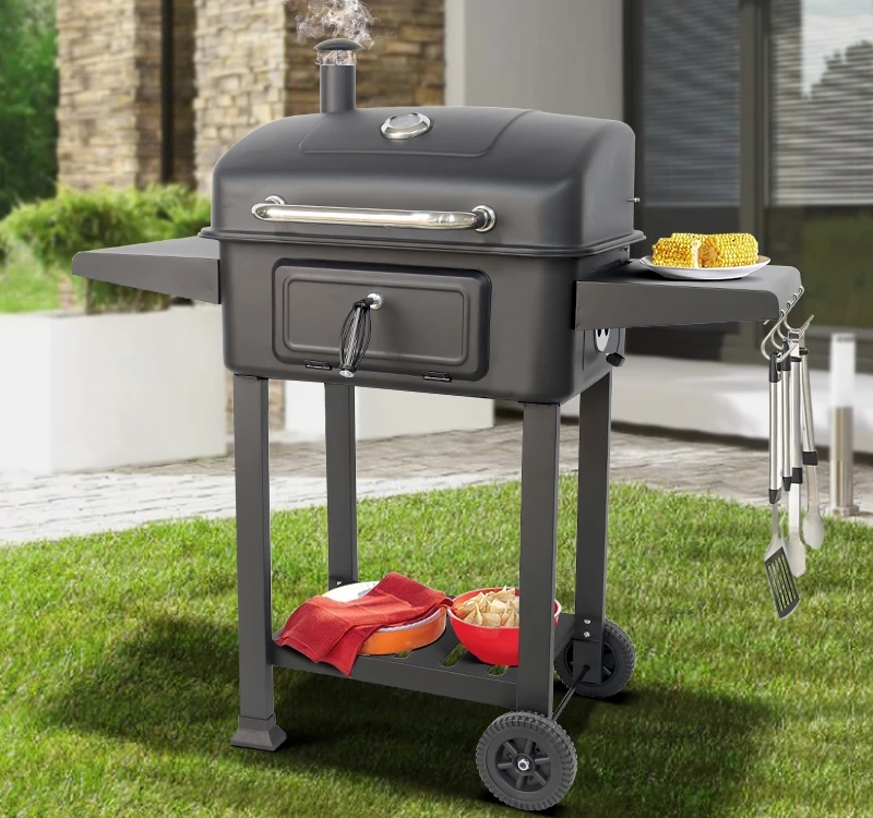 Garden-charcoal-barbecue-grill-with-Chimney-4