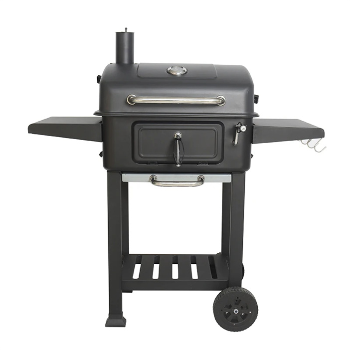 Garden charcoal barbecue grill with Chimney