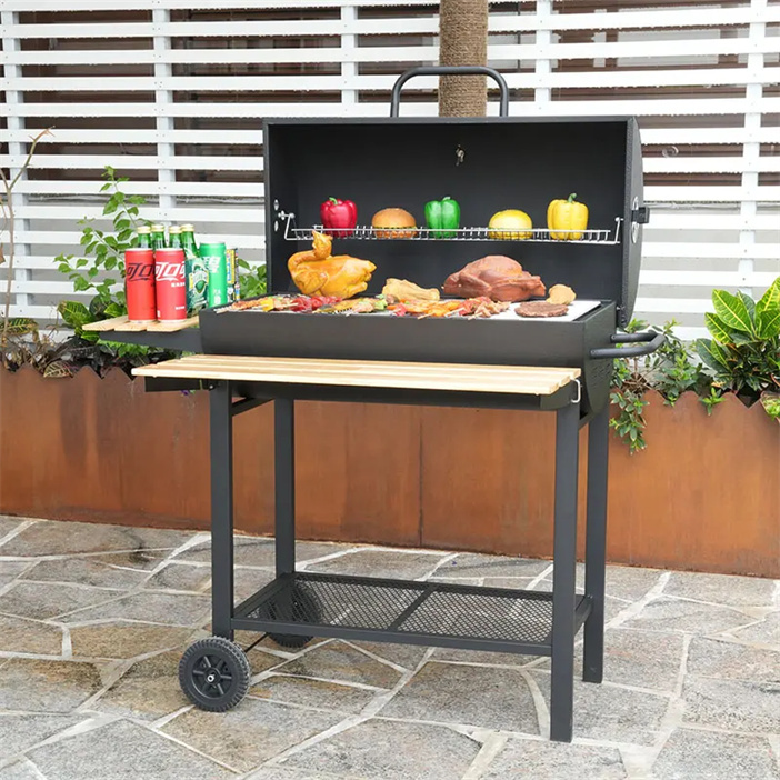 Trolley Charcoal Barrel Grill – Wholesale Half Barrel Grills Supplier Manufacturer