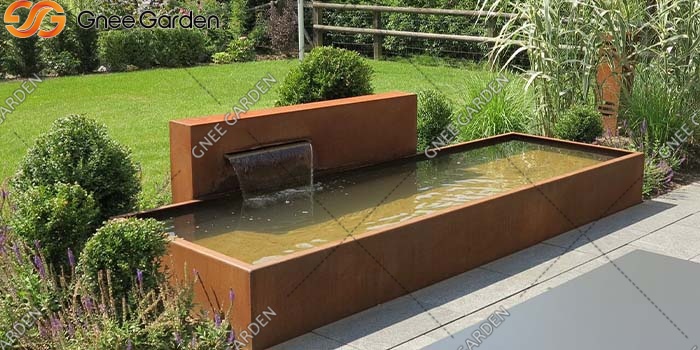 Corten Steel outdoor waterfalls