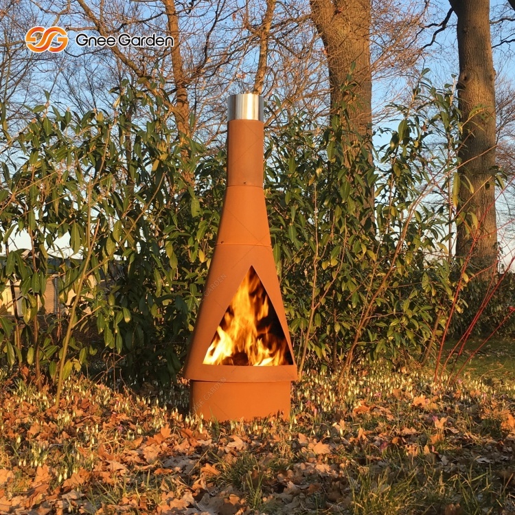 What are the Benefits of Corten steel wood-burning Fireplace?