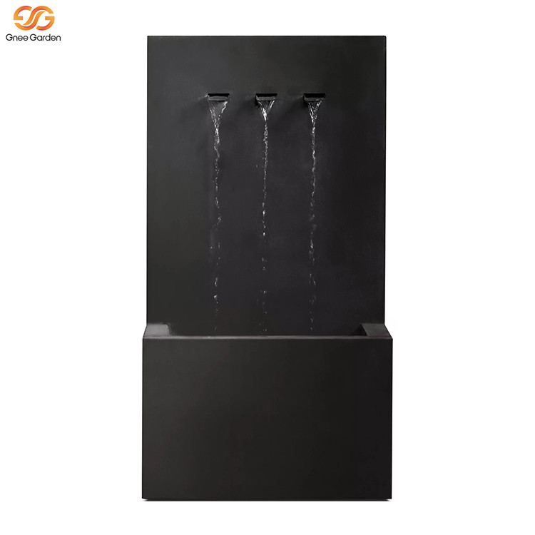 Modern 3-Spout Metal Water Feature