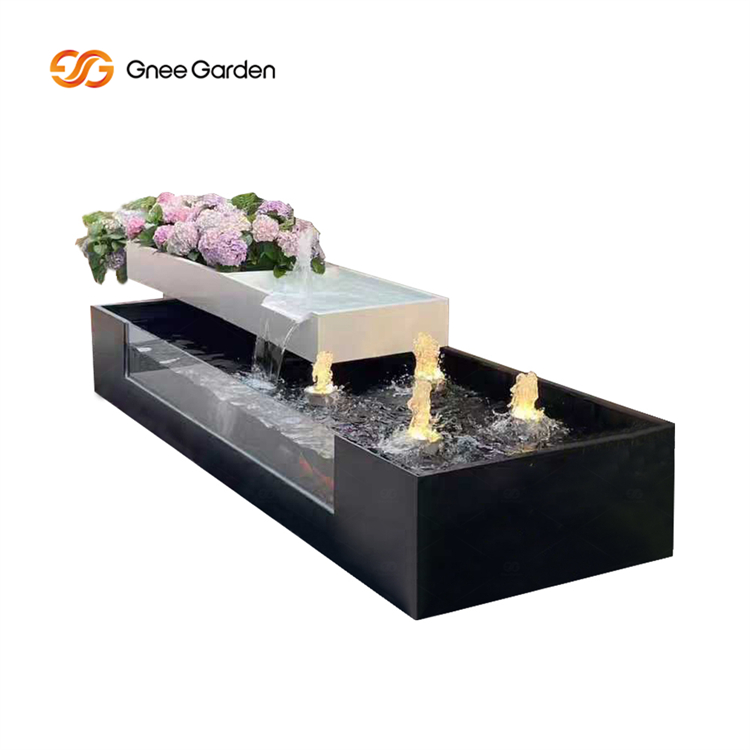 LED Double-layered Outdoor Metal Fountains
