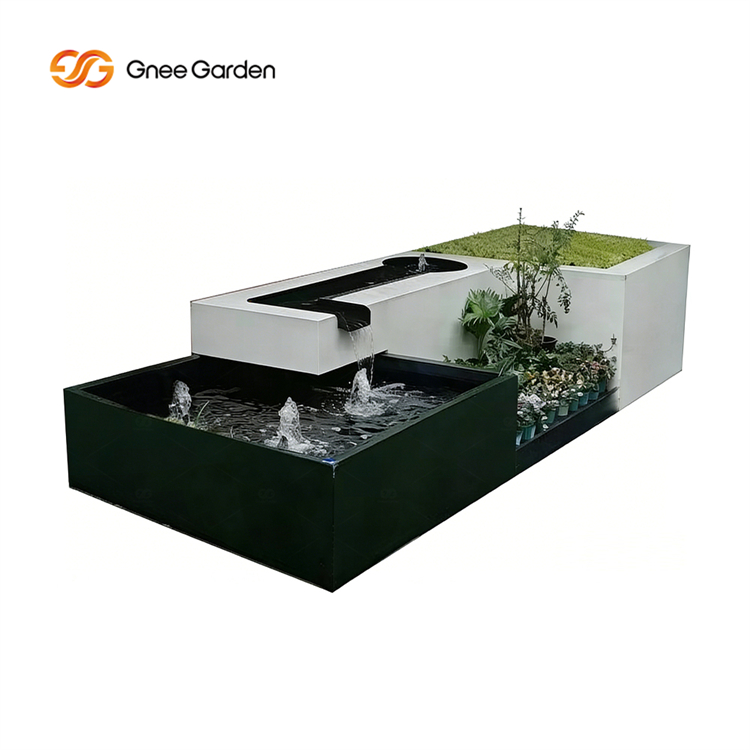 Luxury Two-tier Metal Water Fountain